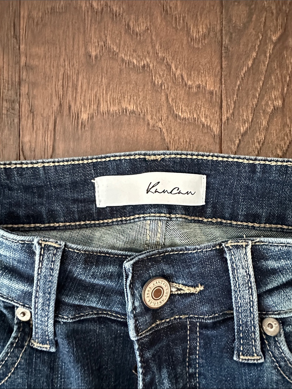 KanCan Dark Blue Distressed Skinny Jeans - Picture 2 of 5